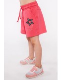 Girls\' shorts with a star, amaranth NDZ8726 - Online store - Boutique